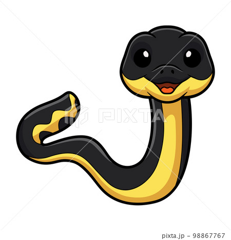 Cute yellow bellied sea snake cartoon 98867767