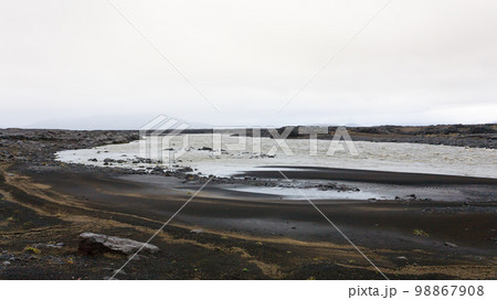 Central Iceland landscape along the road to Askja 98867908