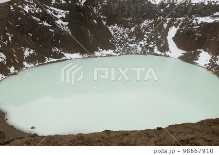 Viti caldera at Askja, central Iceland landmark Viti caldera at Askja, central Iceland landmark 98867910