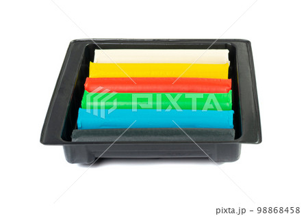 Plasticine Isolated, Modeling Clay, Creativity Modelling Material, Plasticine on White Background 98868458