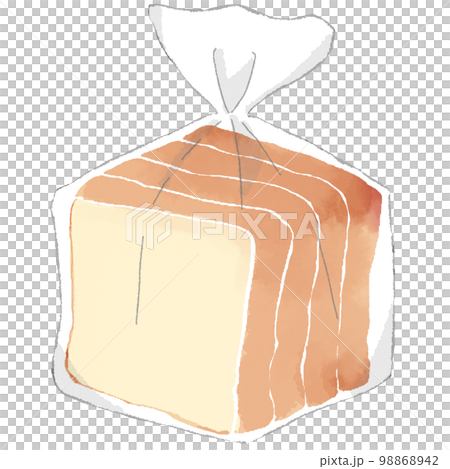 水彩風袋に入った食パンのイラスト 98868942