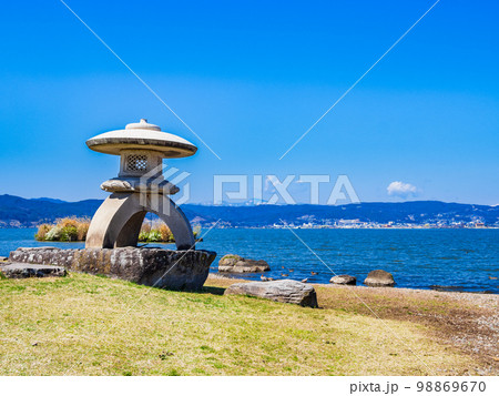 諏訪湖 石彫公園 諏訪湖 石彫公園 98869670