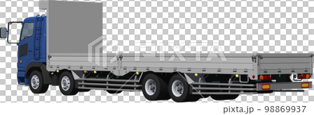 Original low-floor 4-axis cargo truck cutout image illustration that does not make you imagine a specific manufacturer Original low-floor 4-axis cargo truck cutout image illustration that does not make you imagine a specific manufacturer 98869937