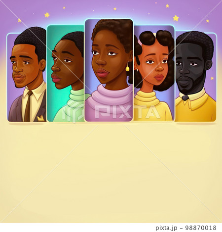 Black history month illustration graphic design copy space background. Black live matter concept. 98870018