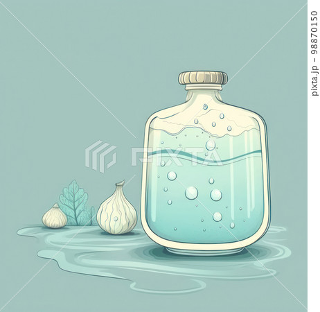 World water day cute illustration graphic with copy space background. World water day cute illustration graphic with copy space background. 98870150