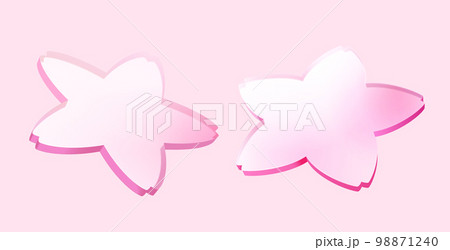 3D Pink sakura shape glass disks 3D Pink sakura shape glass disks 98871240