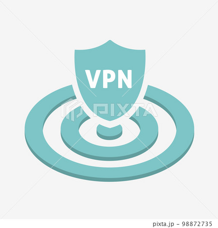 VPN icon concept. Virtual private network service. Flat isometric vector symbol isolated on white background 98872735