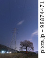 わに塚の一本桜と星空 98874471