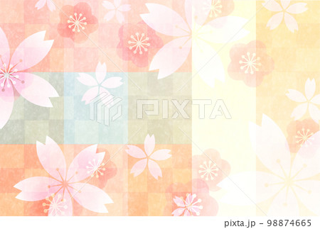 桜　和柄　水彩　背景 98874665