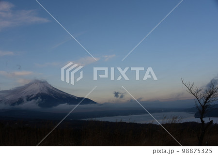 富士山と山中湖 98875325