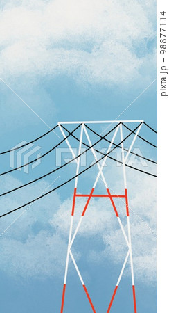 Electric pole clounds chill view wallpaper Phone  98877114