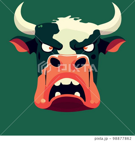 angry cow mammal animal head 98877862
