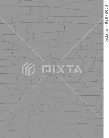 暗い灰色の樹脂パネルの表面に複雑なひび割れが入った縦長の背景画像 98878053