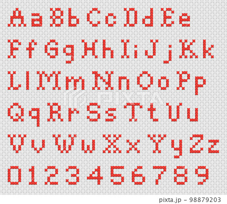 アルファベットの刺繍のイラスト素材 [98879203] - PIXTA