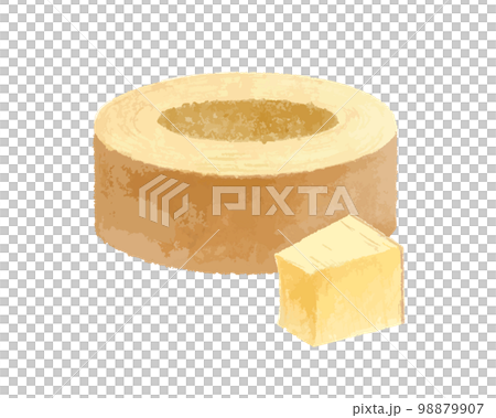 Baumkuchen watercolor illustration 98879907