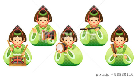 水彩風　五人囃子 98880116