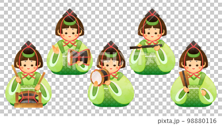 水彩風　五人囃子 98880116