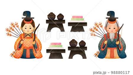 水彩風　随身と小物 98880117