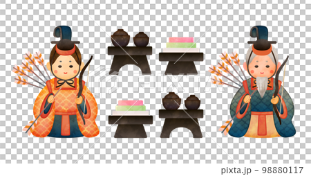 水彩風　随身と小物 98880117