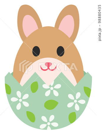 イースターのウサギと卵のイラスト イースターのウサギと卵のイラスト 98880435