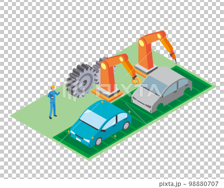自動車産業のイメージイラスト 98880707