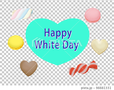 白色情人節快樂和糖果 98881331