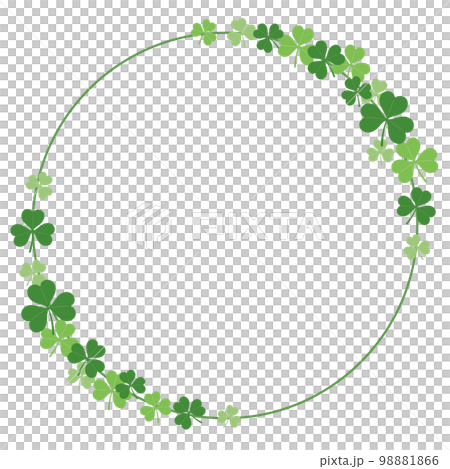 三葉草圓形框架圖 98881866