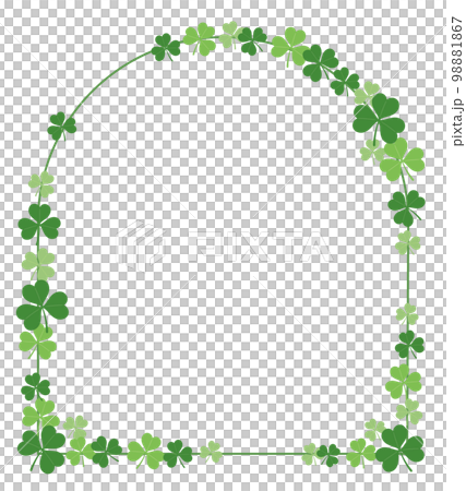 Clover window frame frame illustration 98881867