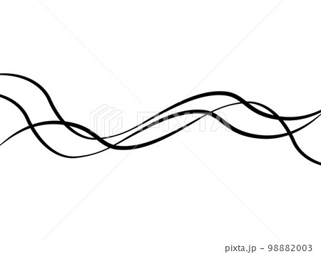抽象的なライン　ブラック 98882003