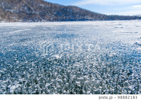【群馬県】赤城山_小沼のアイスバブル_02 【群馬県】赤城山_小沼のアイスバブル_02 98882183