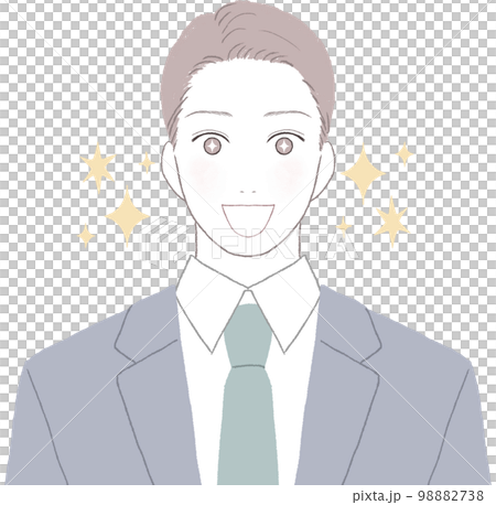 A refreshing young man in a suit with sparkling eyes 98882738