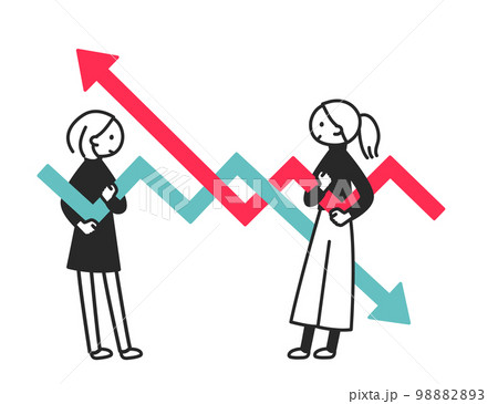 調子のいい女の子と調子の悪い女の子　性格の違い　個性 98882893