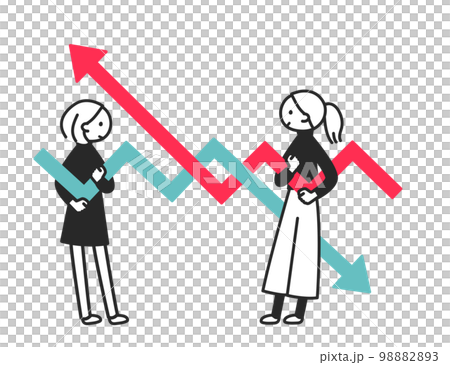調子のいい女の子と調子の悪い女の子　性格の違い　個性 98882893