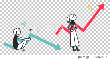 A girl in good condition and a boy in bad condition Personality difference Personality 98882894