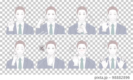A refreshing young man set wearing a suit 98882896