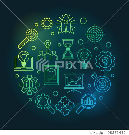 Research round vector creative illustration in...のイラスト素材 [98883452] - PIXTA