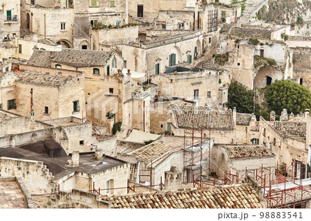 Breathtaking view of the ancient town of Matera, southern Italy. 98883541