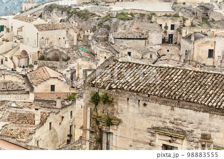 Breathtaking view of the ancient town of Matera, southern Italy. 98883555