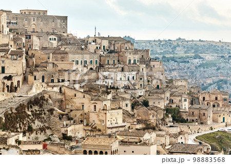 Breathtaking view of the ancient town of Matera, southern Italy. 98883568