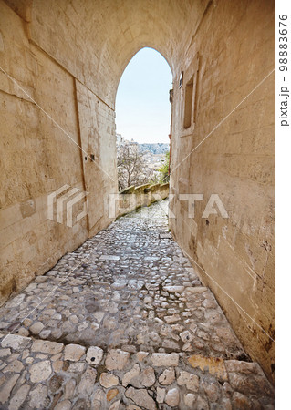 Breathtaking view of the ancient town of Matera, southern Italy. Breathtaking view of the ancient town of Matera, southern Italy. 98883676