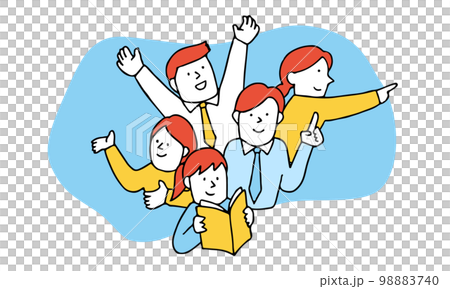 一名婦女學習和支持教師和家人的形象插圖 98883740