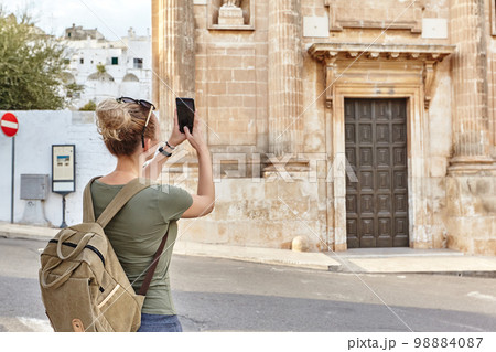 Wonderful architecture of the old town Ostuni, Bari, Italy. 98884087