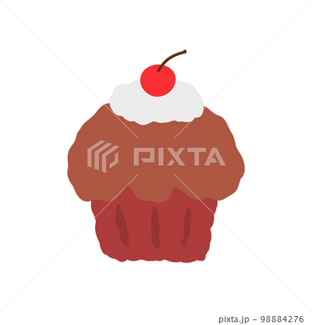 チョコカップケーキのイラスト チョコカップケーキのイラスト 98884276