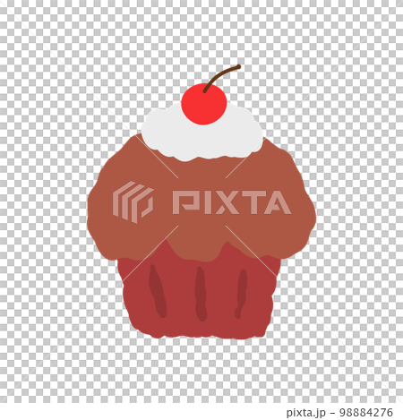 チョコカップケーキのイラスト チョコカップケーキのイラスト 98884276