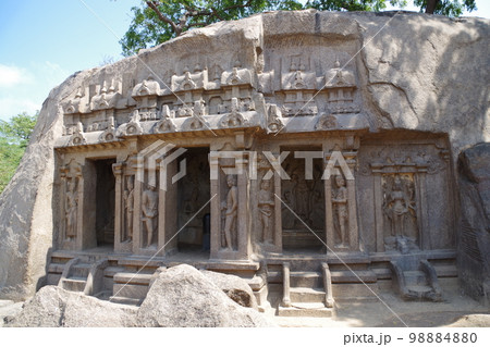 インド 世界遺産マハーバリプラムの建造物群 インド 世界遺産マハーバリプラムの建造物群 98884880
