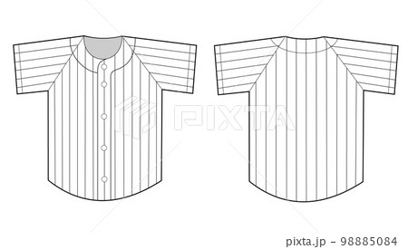 Download Baseball Stripe Clipart - Pinstripe Baseball Jersey Template PNG  Image with No Background 