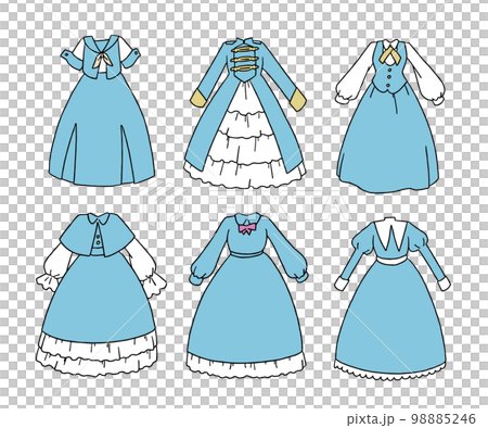 淺藍色連衣裙插圖集 淺藍色連衣裙插圖集 98885246