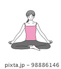 ヨガをする女性_1 98886146