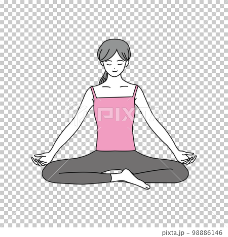 Woman doing yoga _1 98886146