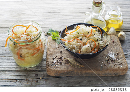 Sauerkraut with carrot Sauerkraut with carrot 98886358